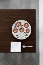 Midnight Flowers - Lot De 2 Soucoupes Pour Tasse À Cappuccino - Porcelaine Bone China - Anemone Milk