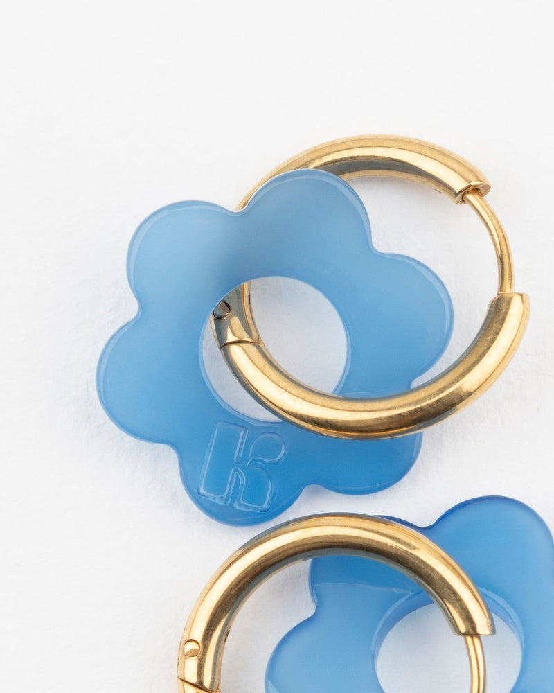 Baby Fleurette Earrings - Blue