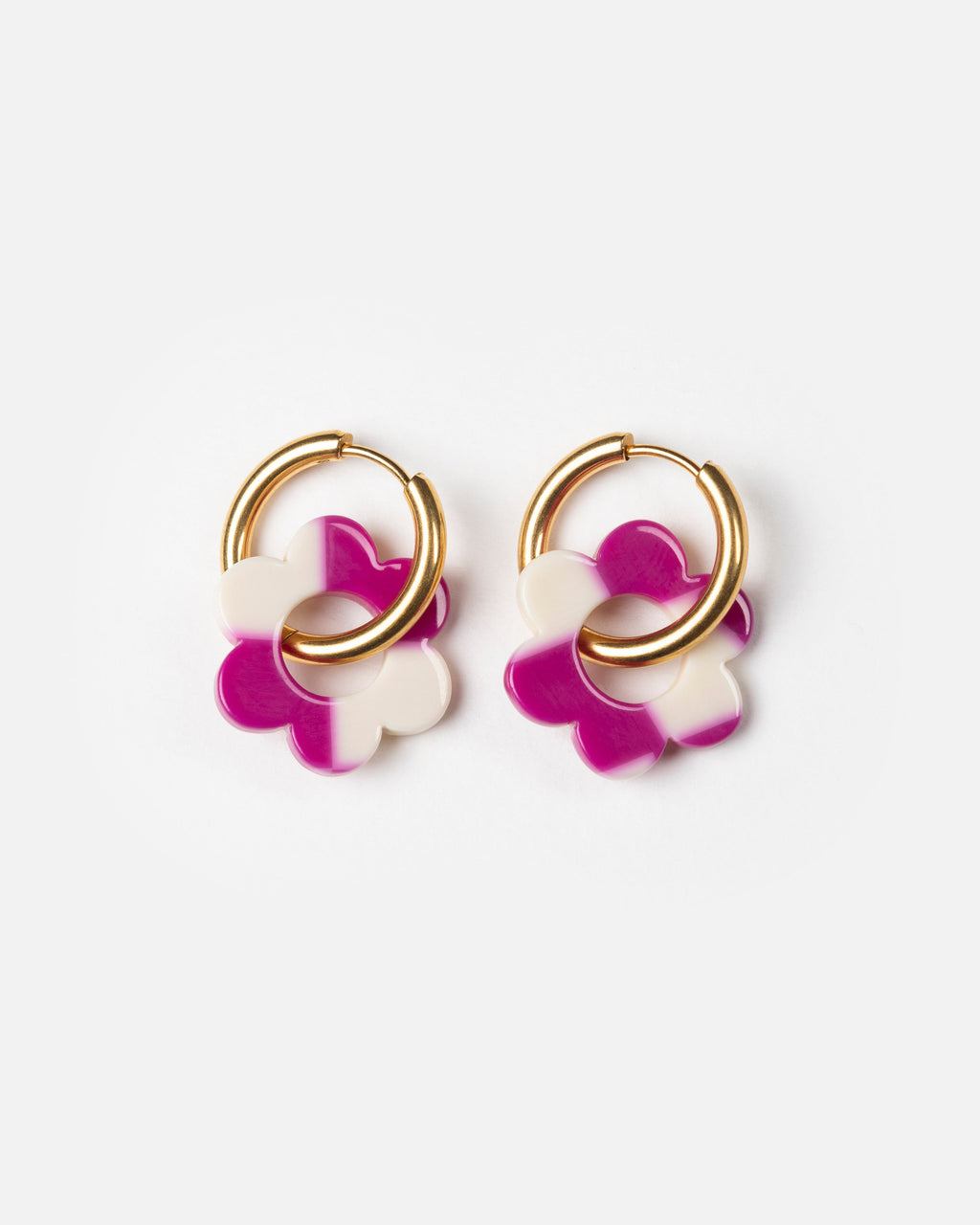 Boucles D'Oreilles Baby Fleurette - Carreaux