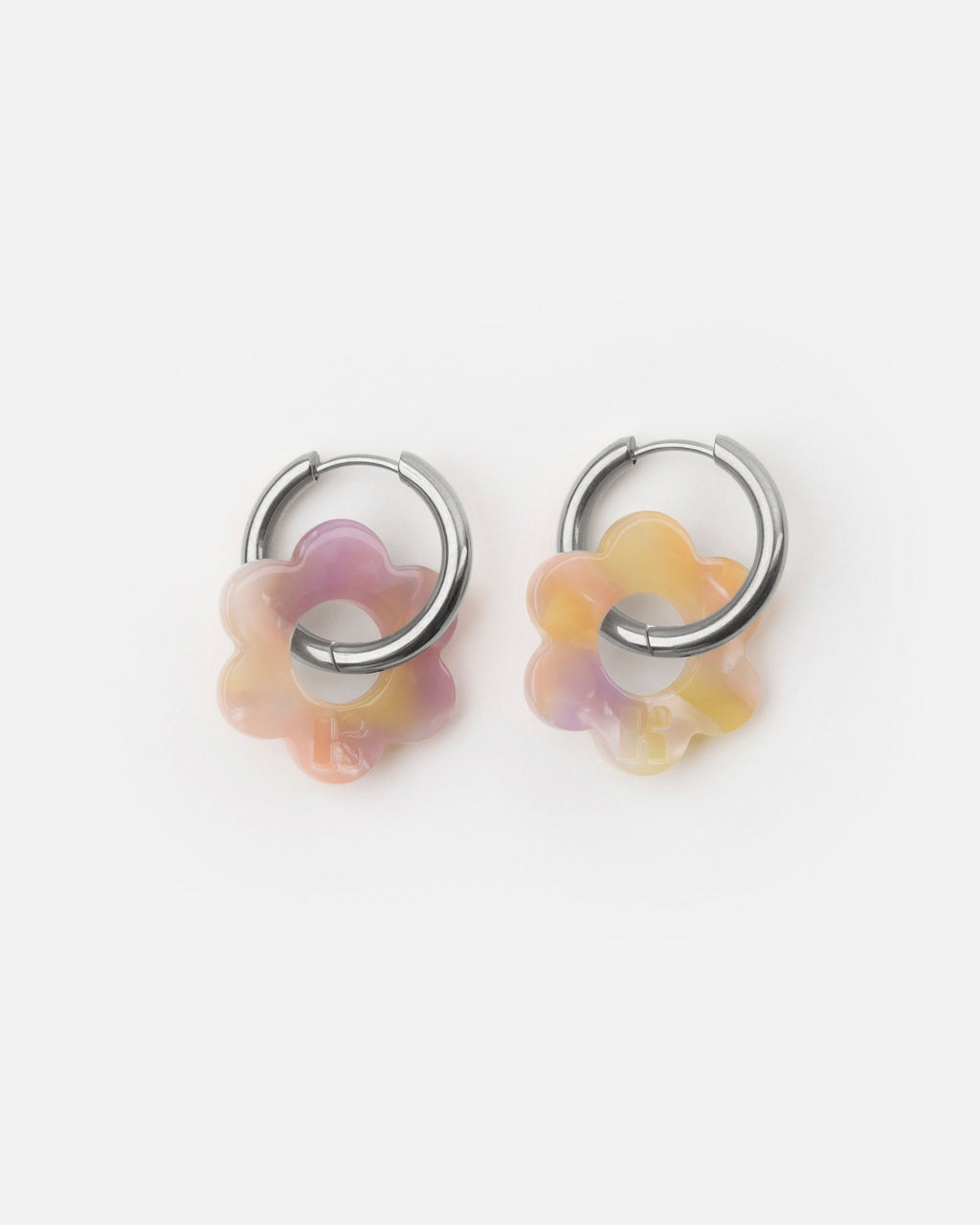 Boucles D'Oreilles Baby Fleurette - Rose Orangé