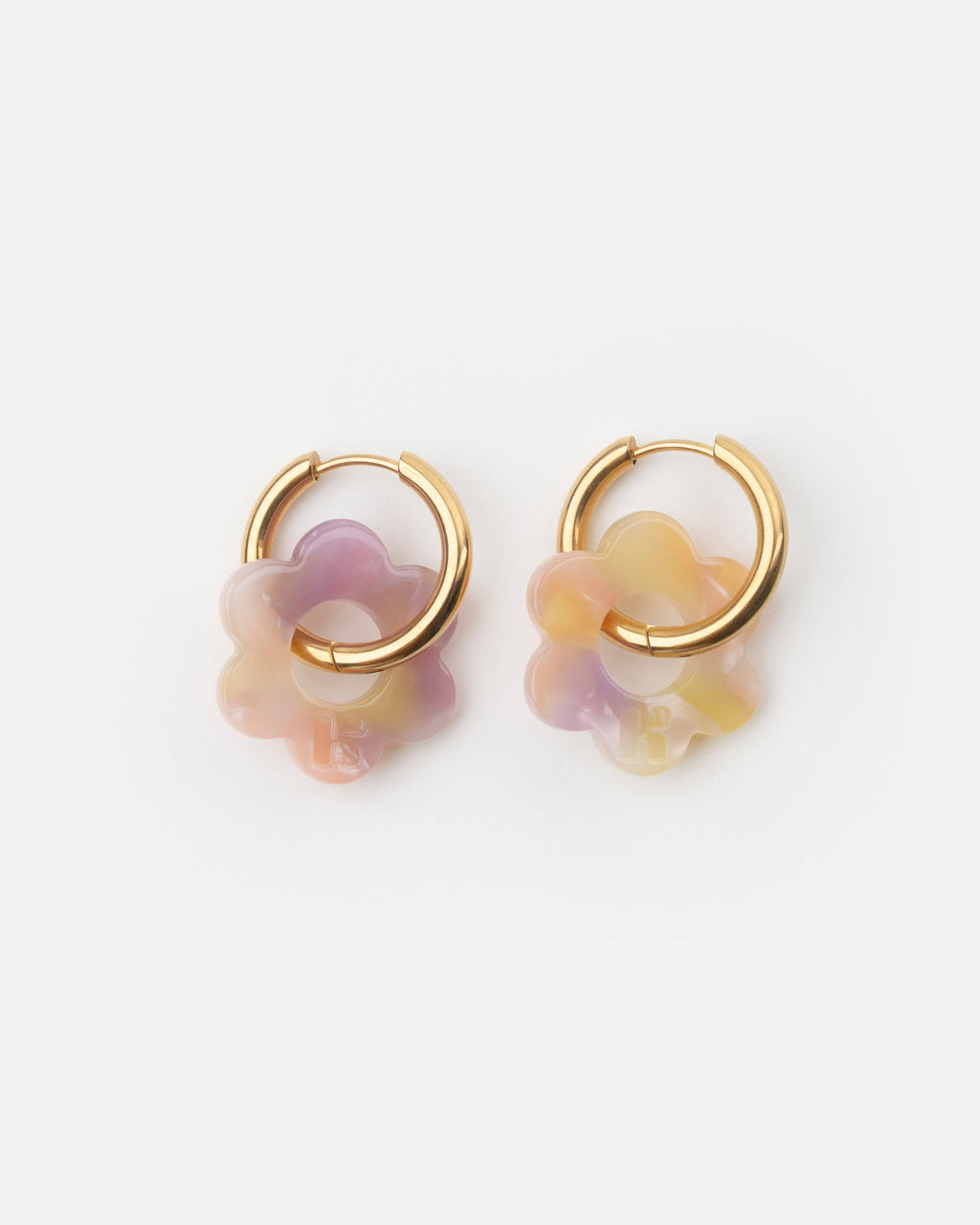 Boucles D'Oreilles Baby Fleurette - Rose Orangé