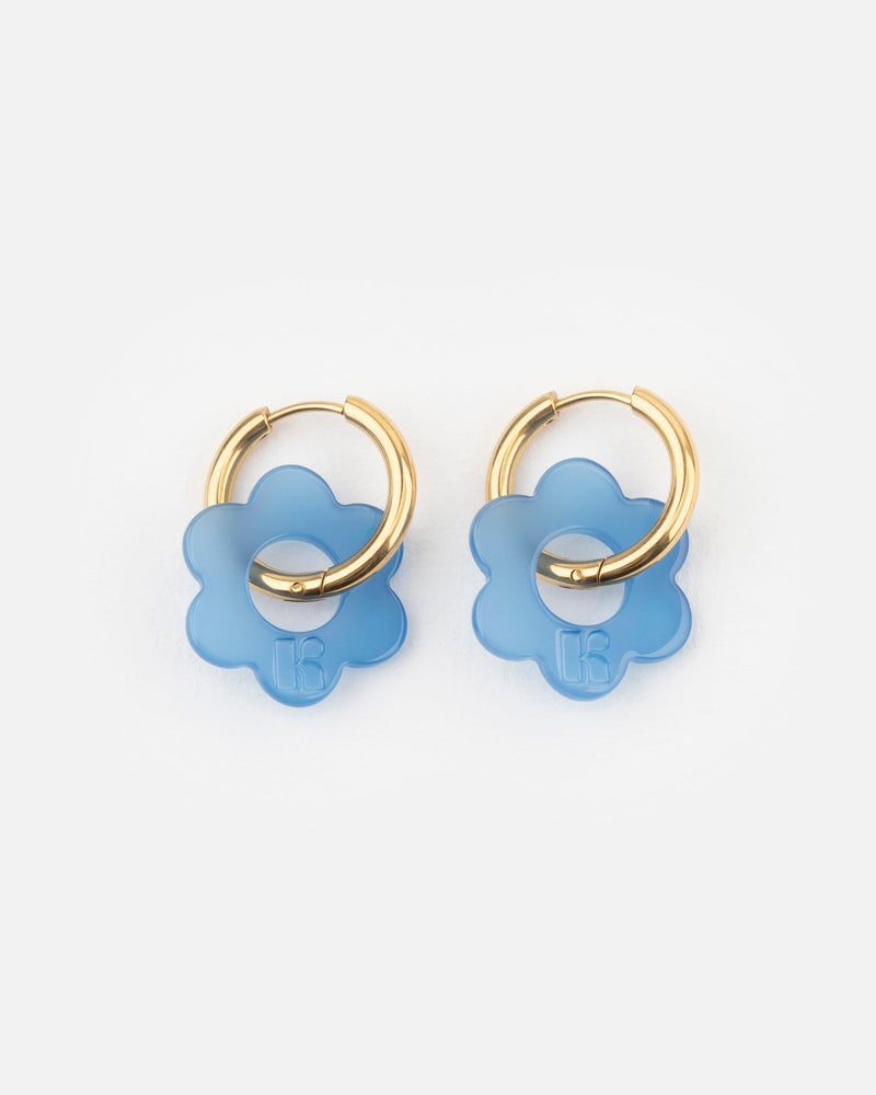 Baby Fleurette Earrings - Blue