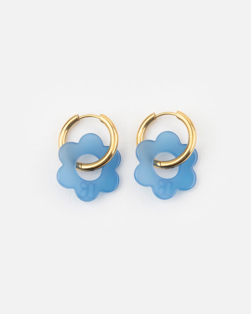 Baby Fleurette Earrings - Blue