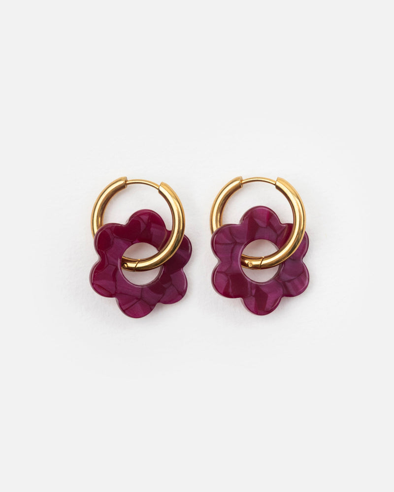 Baby Fleurette Earrings - Cherry