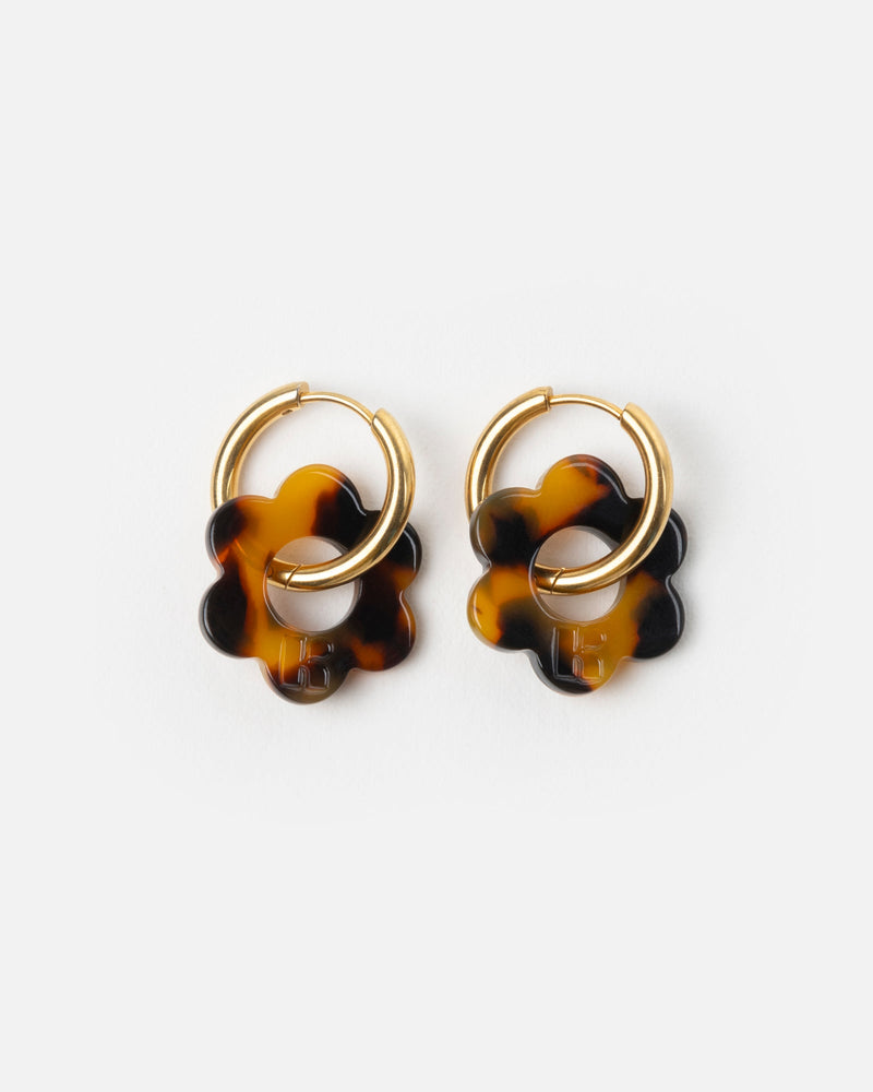 Baby Fleurette Earrings - Tortoiseshell