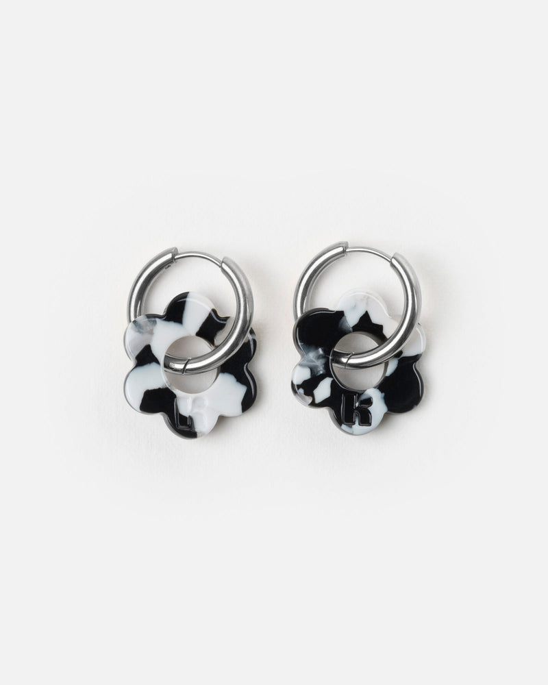 Pendientes Baby Fleurette - Blanco y Negro