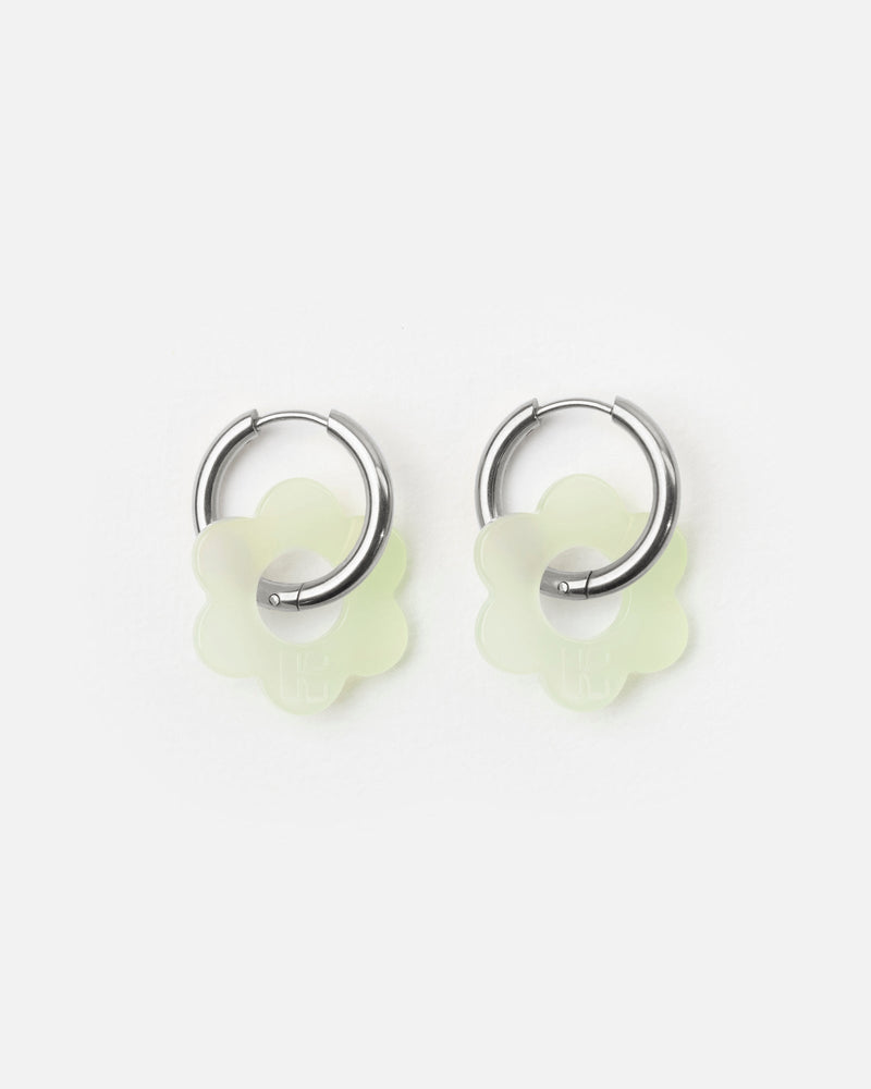 Pendientes Baby Fleurette - Verde Almendra