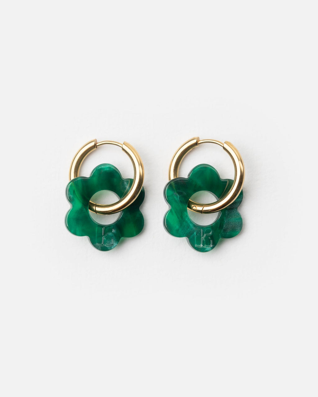 Boucles D'Oreilles Baby Fleurette - Vert