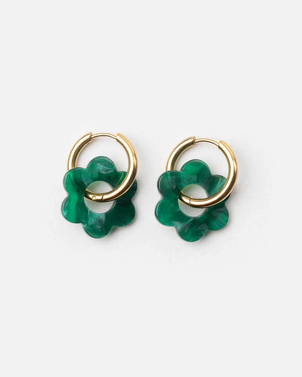 Boucles D'Oreilles Baby Fleurette - Vert