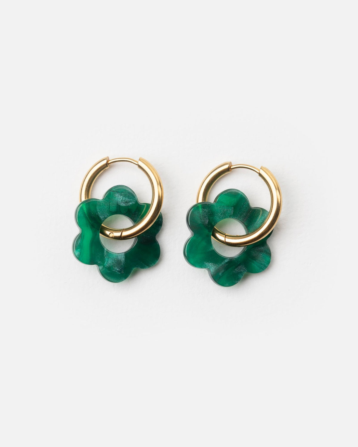 Boucles D'Oreilles Baby Fleurette - Vert