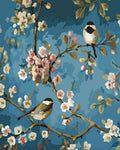 Pintura por números - Flores y pájaros