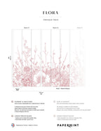Fresque Flora - Rose Antique