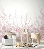 Fresque Flora - Rose Antique