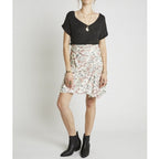 Berenice - Falda Recta Cruda y Coral