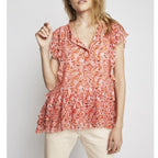 Berenice - Blusa Salmón y Naranja
