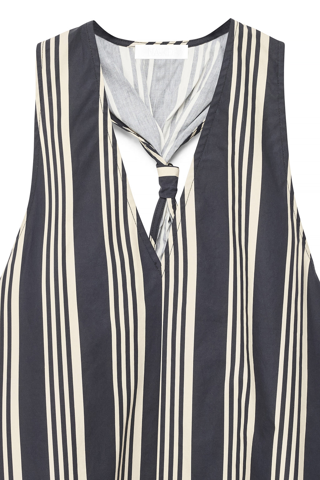 Top fluido con dettaglio sulla schiena - A righe