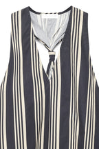 Top fluido con dettaglio sulla schiena - A righe