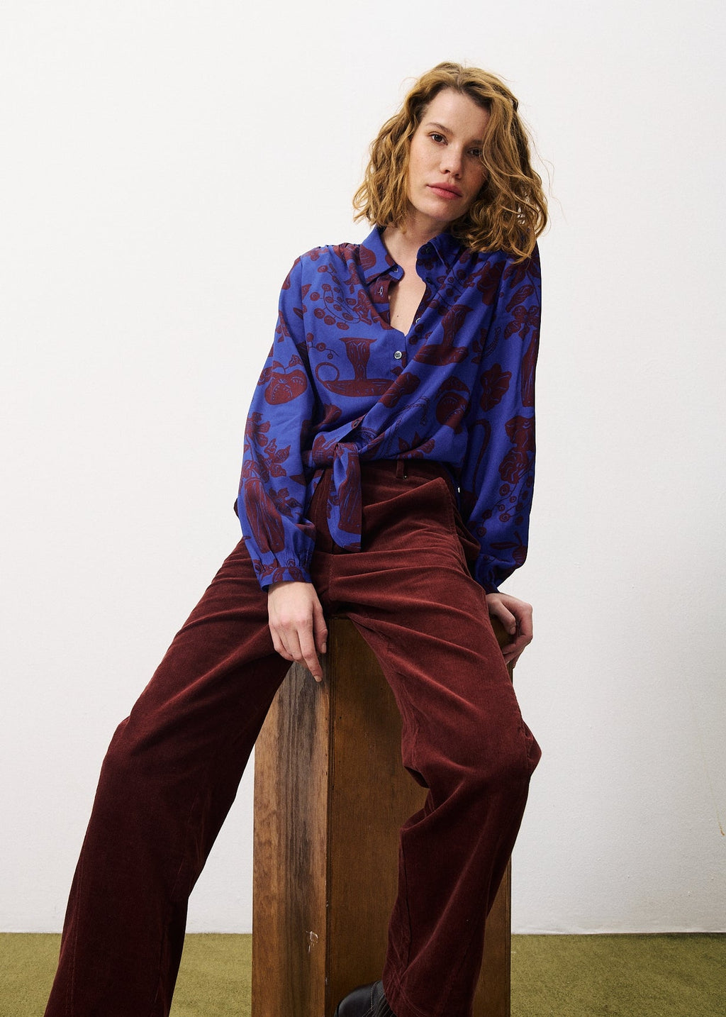 Pantalon Elysa - Bordeaux