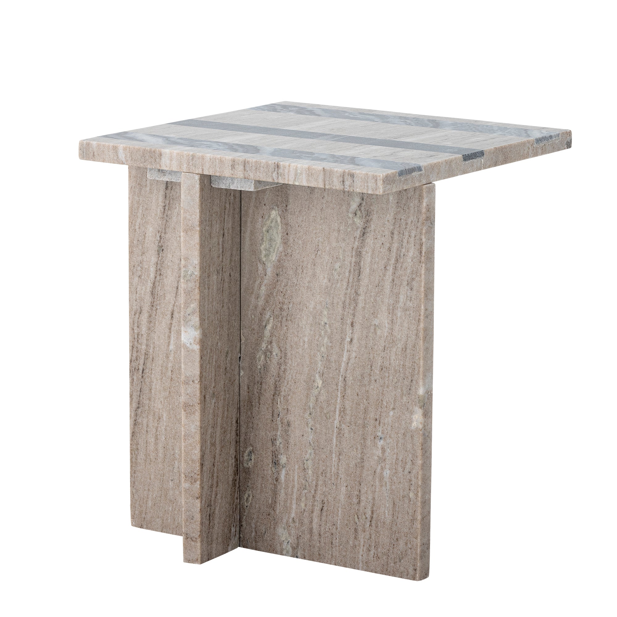 Clea - Side Table - Brown - Marble