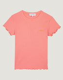 folies ribbed t-shirt 'tutto bene'#color_coral