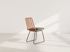 Forenza - Set Of 4 Chairs - Rattan Effect/Wood And Black Colour - Black / Wood