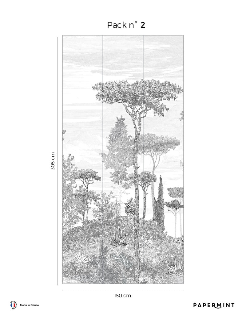 Pine Forests Fresco - Grigio Umbro