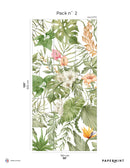 Fresque Forêt Tropical - Orange Exotique