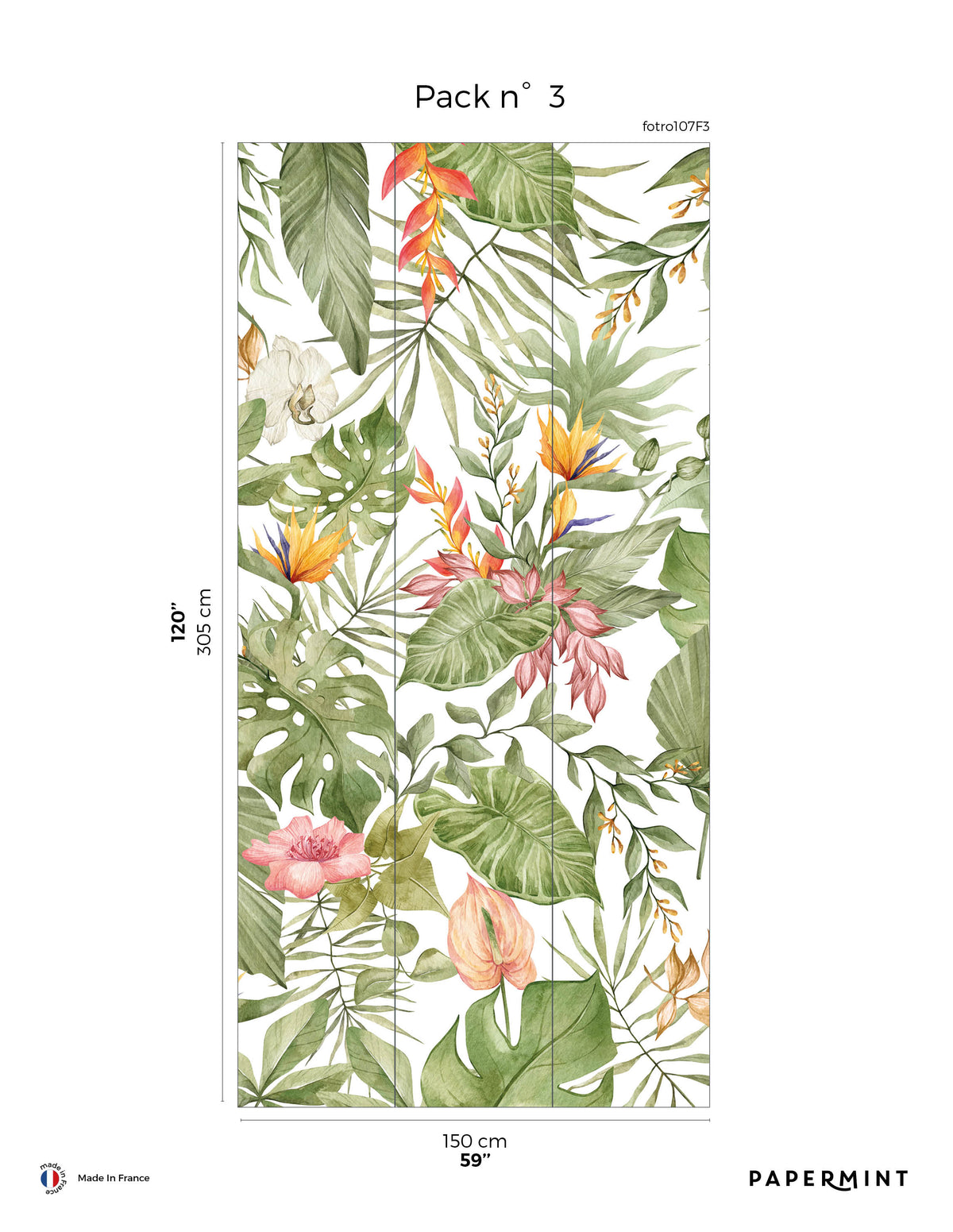 Affresco Foresta Tropicale - Arancione