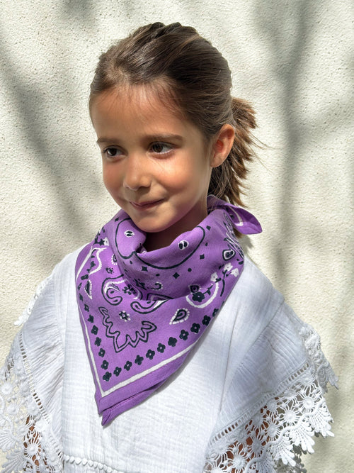 foulard-bandana-violet-pour-enfant-et-adulte-en-coton-milinane