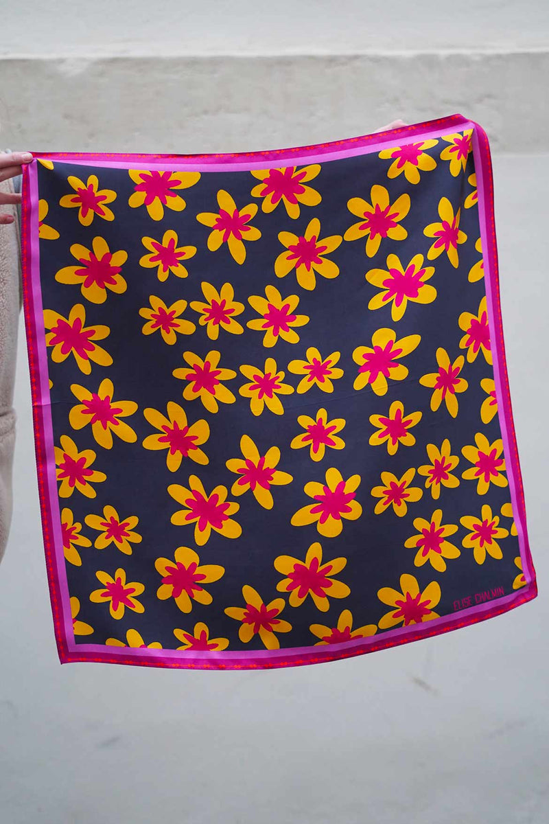 Foulard En Soie Ben Edelweiss Forever 60 X 60