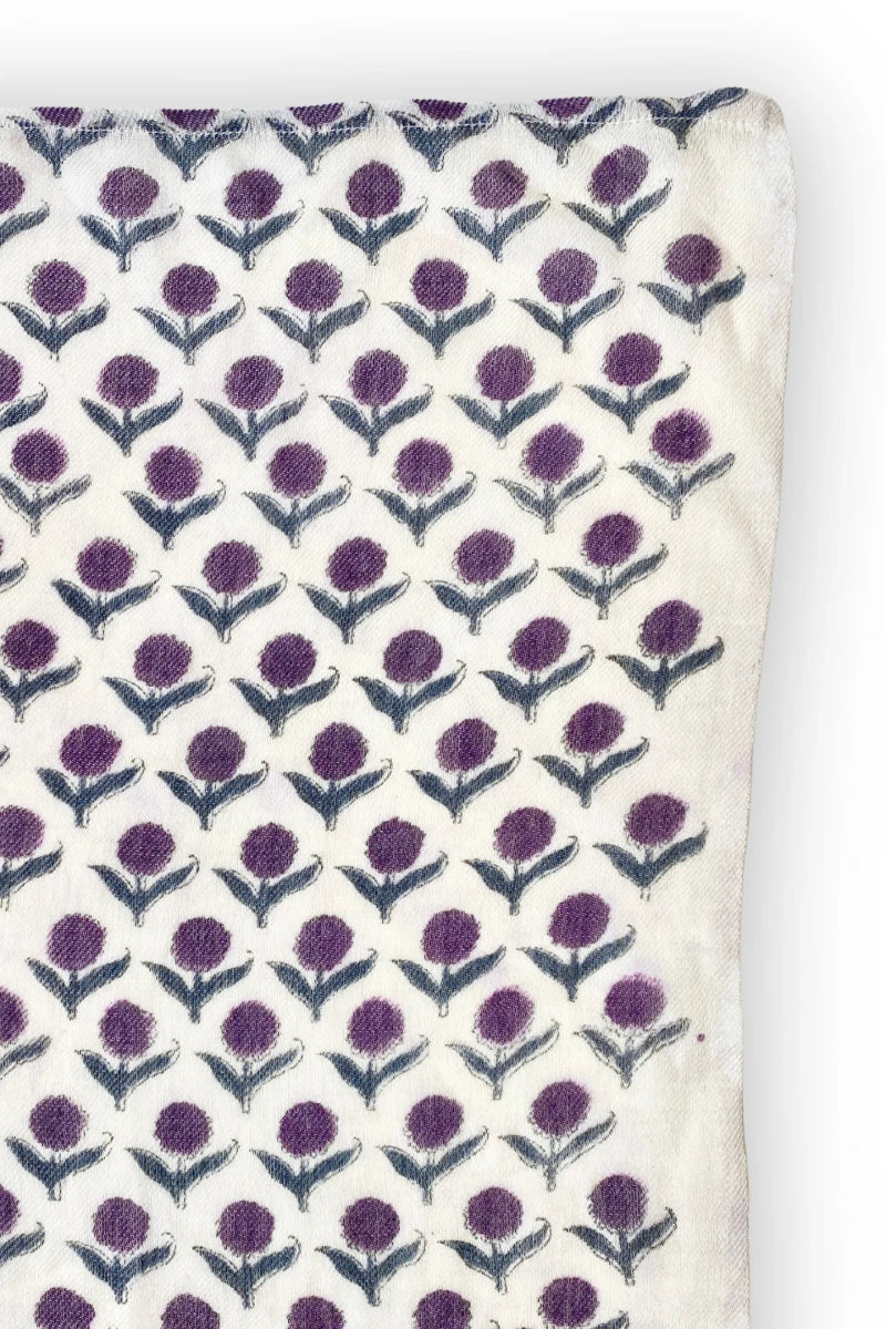 Big Echarpe Laine Anisha "Lotus" - Orage