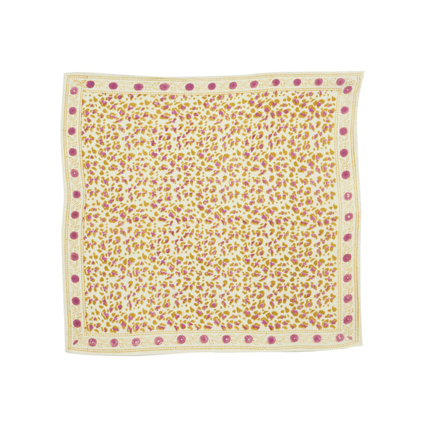 Indisk sjal - Leopard Ecru/Kiwi