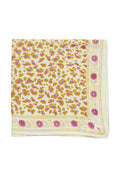 Foulard Indien - Léopard Ecru/Kiwi