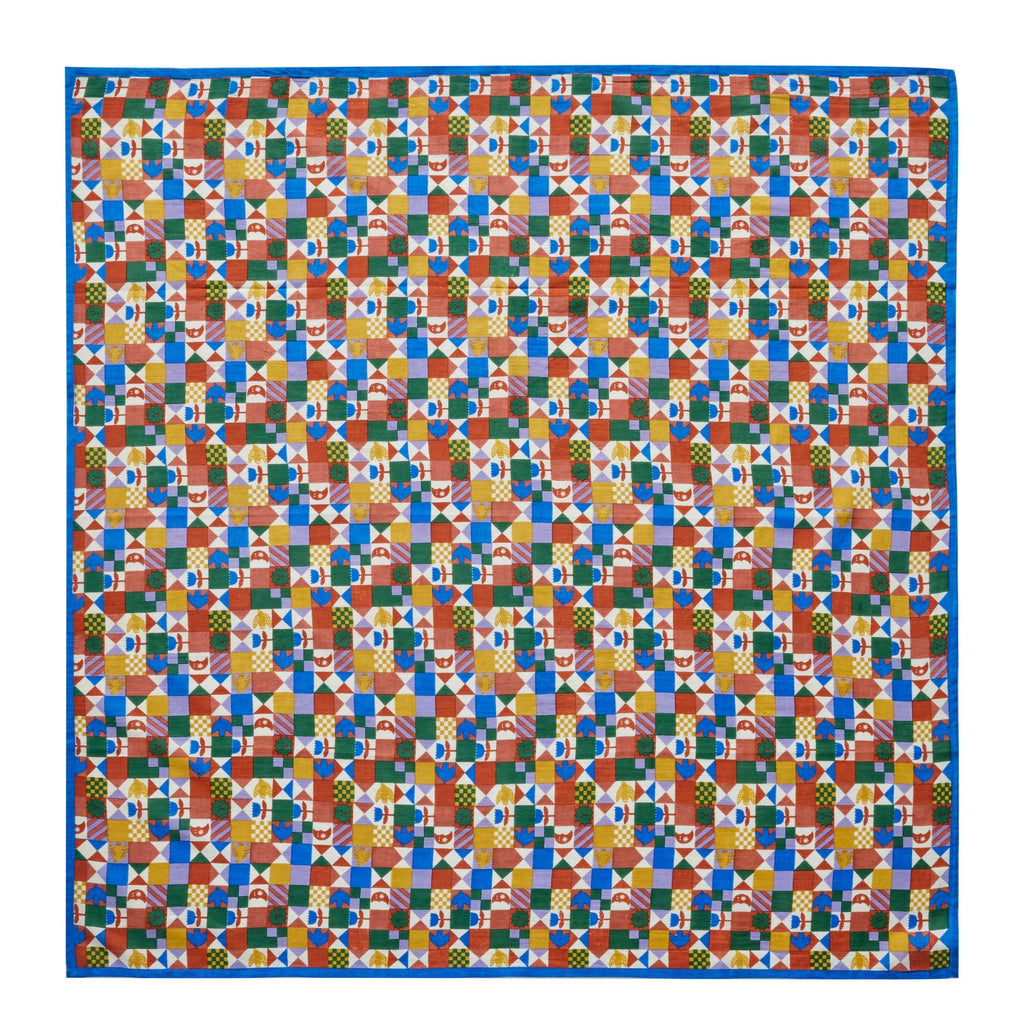 Foulard Indien - Patchy Blue