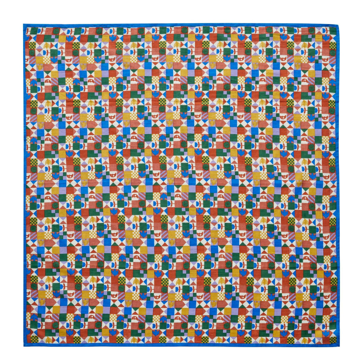 Foulard Indien - Patchy Blue