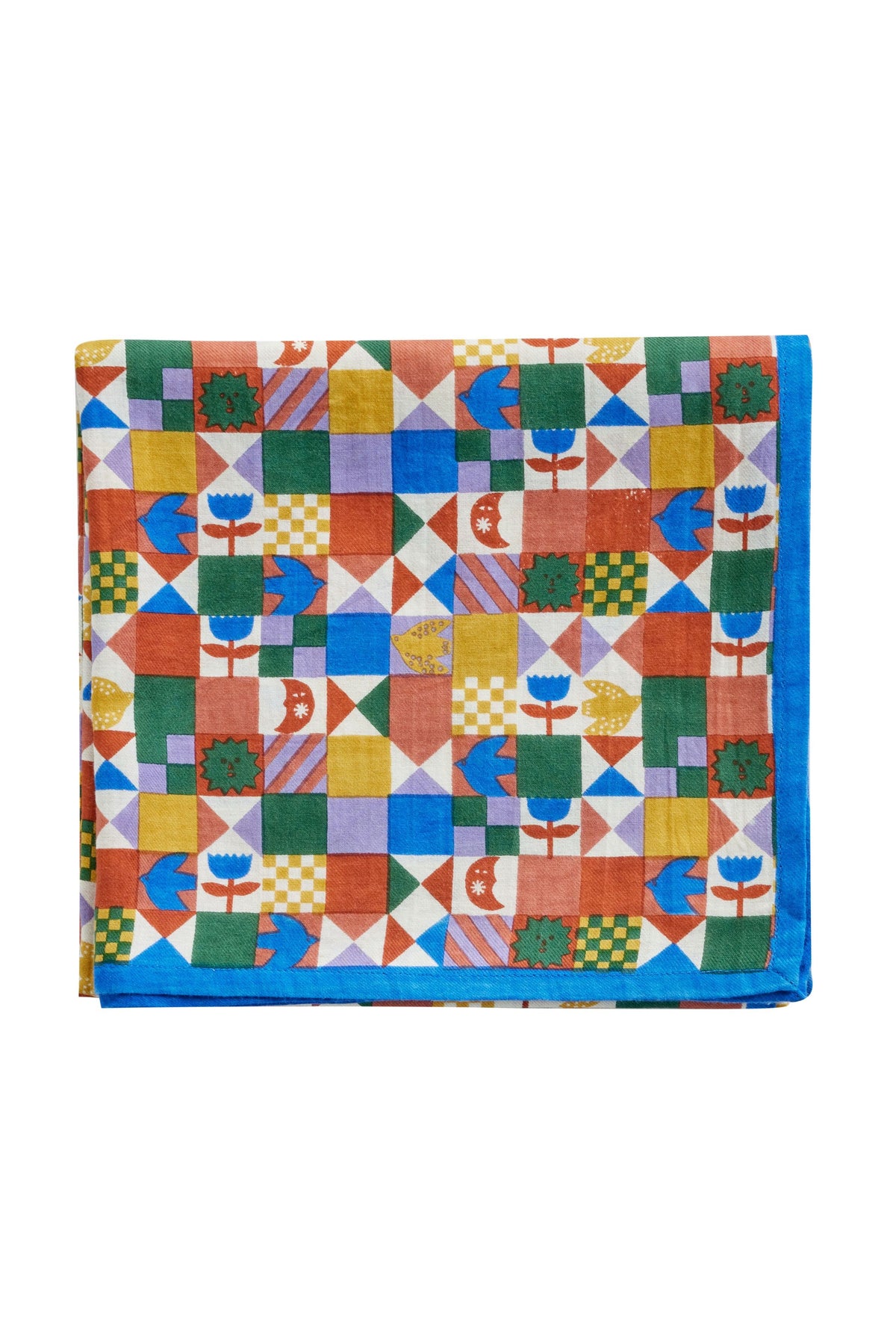 Foulard Indien - Patchy Blue
