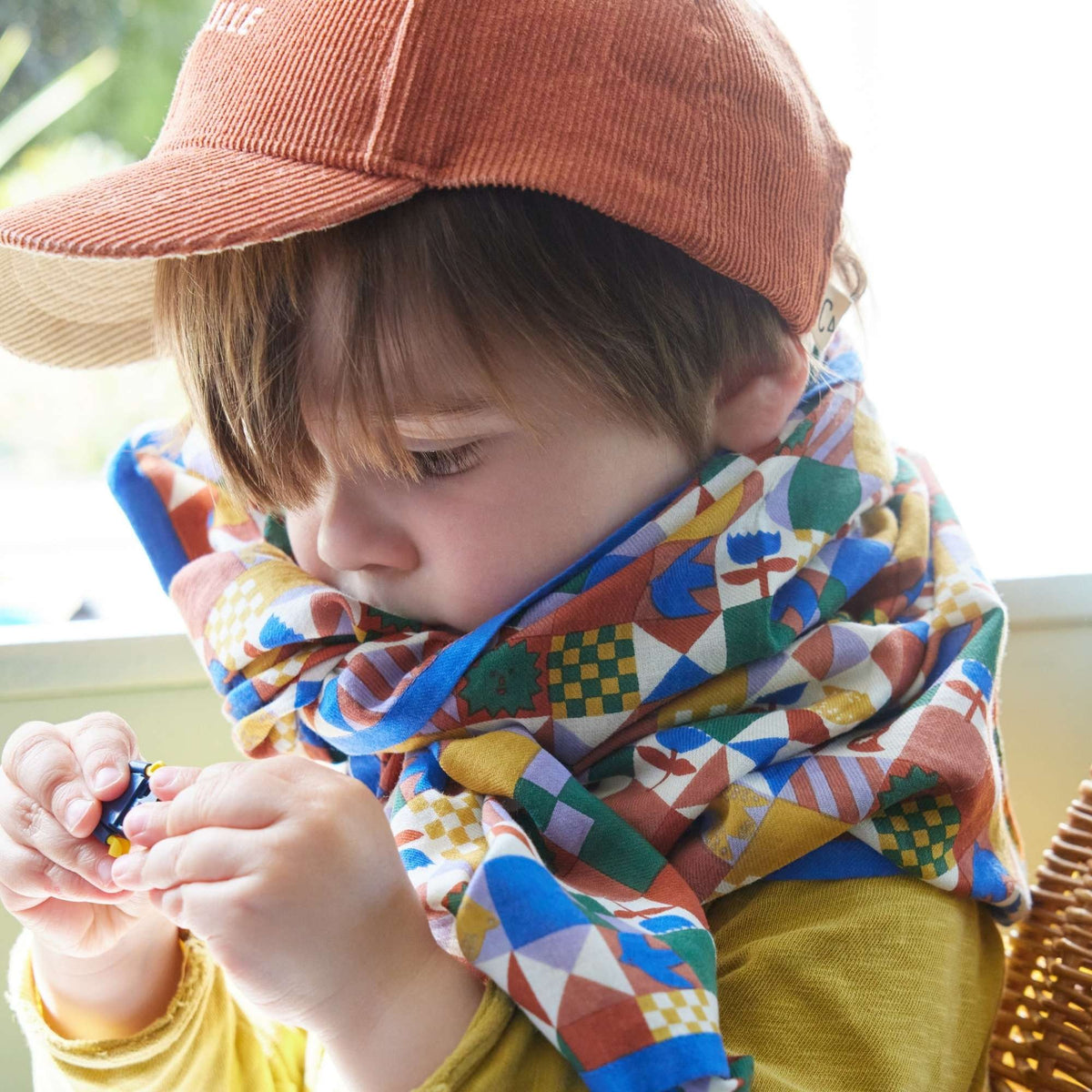 Foulard Indien - Patchy Blue