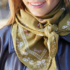 Foulard Indien - Teckel Olive