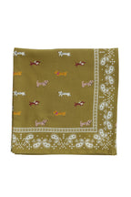 Foulard Indien - Teckel Olive