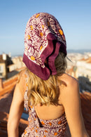 Foulard Lalavida "Marguerite" - Aubergine