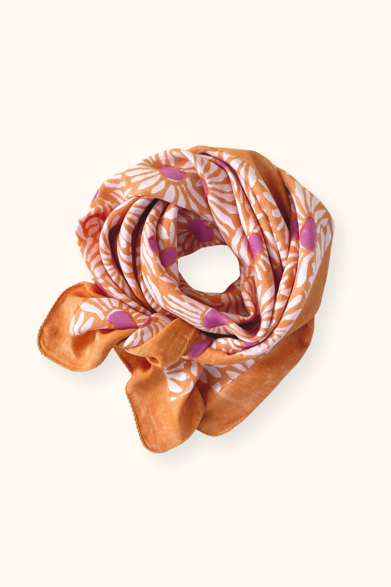 Foulard Lalavida "Marguerite" - Orange