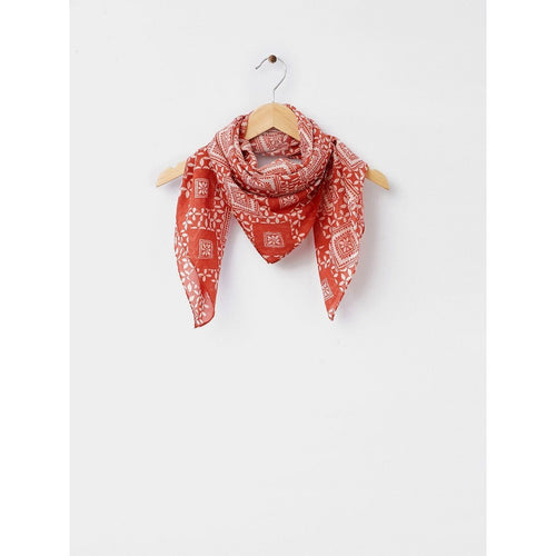 Foulard Motif Indien - Rouge - Femme