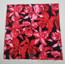 Foulard Bandana Vintage Céline À Motif Floral Rouge Et Rose