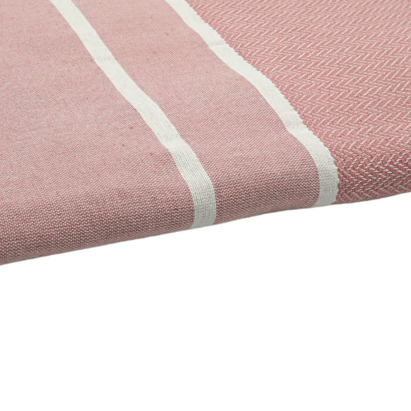 Fouta Chevrons Powder Pink - 100 x 200 cm | Beach Towel