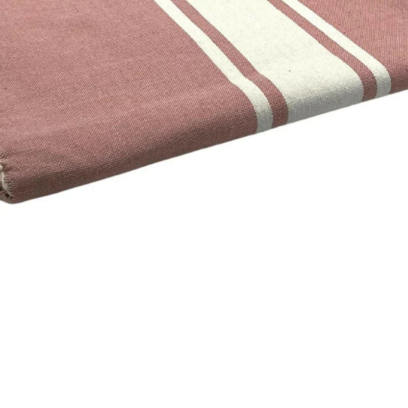 Fouta Tissage Plat Rose poudré - 100 x 200 cm | Beach Towel