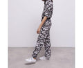 The Kooples - Pantalon Wide Legs En Soie - Noir Et Blanc - Femme