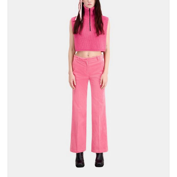 The Kooples - Pantalon En Velours - Rose - Femme