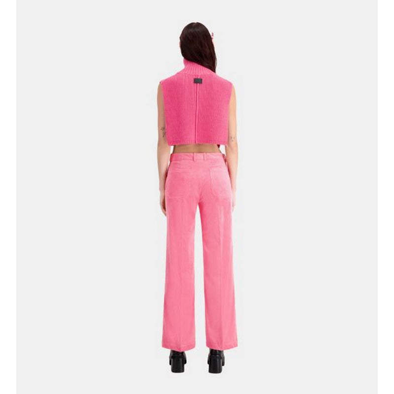 Pantalon En Velours - Rose - Femme