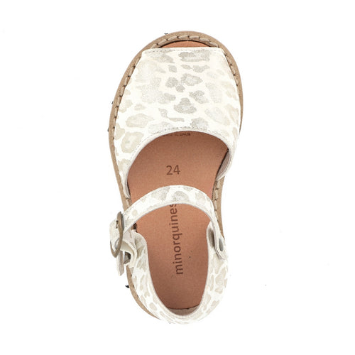 Frailera Metallic Buckle Kenya Tee Sandals - Silver