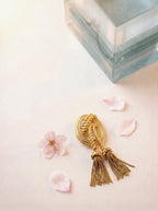 Christian Dior Vintage Oval Braided Rope & Movable Tassel Brooch